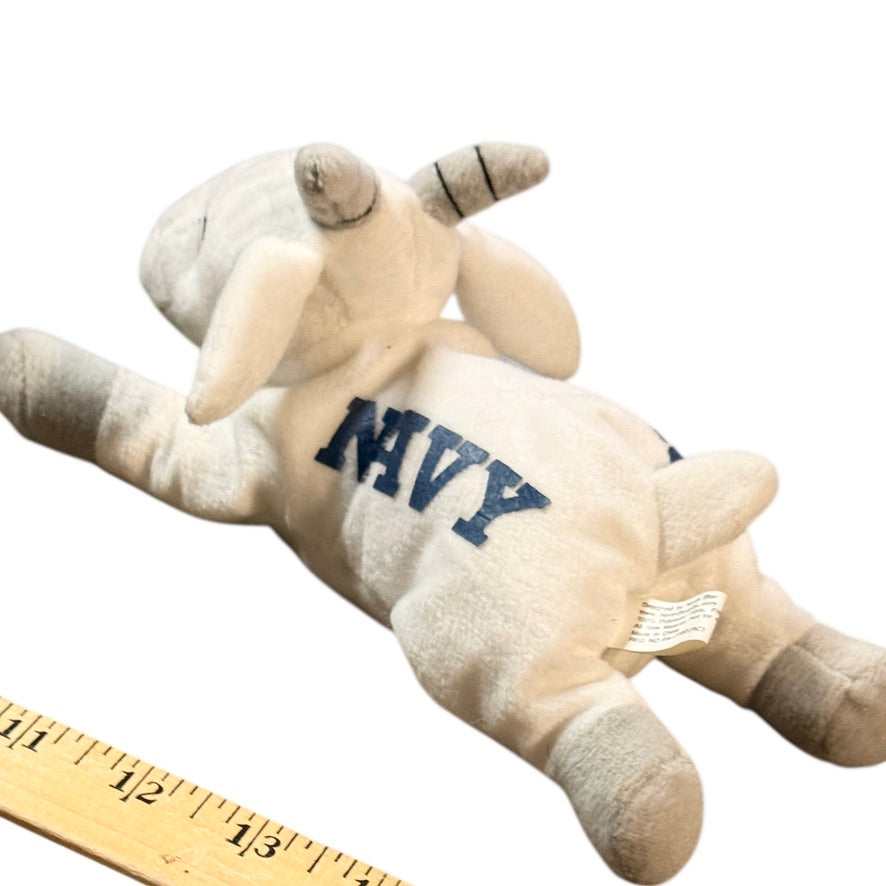 United States Naval Academy 8" Naval Mascott Stuffed Animal Plush White, Navy & Grey in GUC