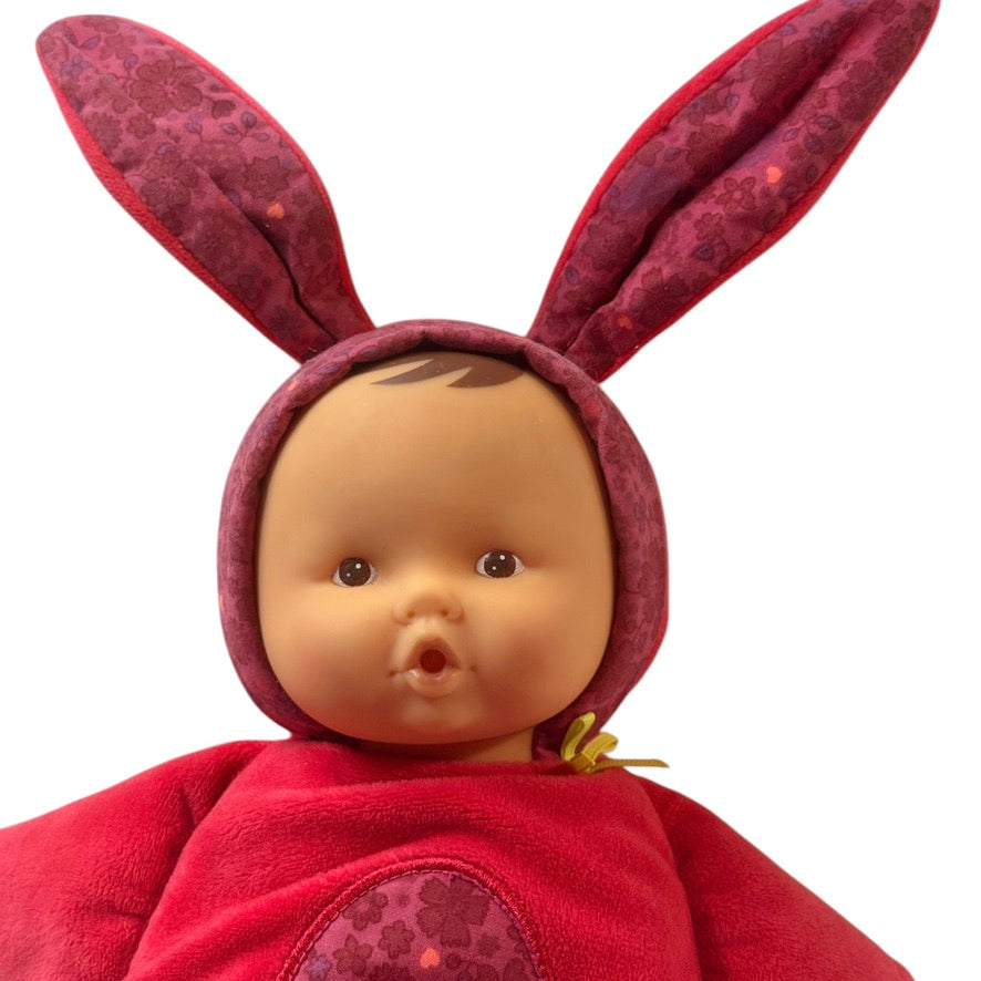 Adorable Corolle Babibunny Dodo Baby Doll Tiny Yellow Bow Missing Sound & Light Box