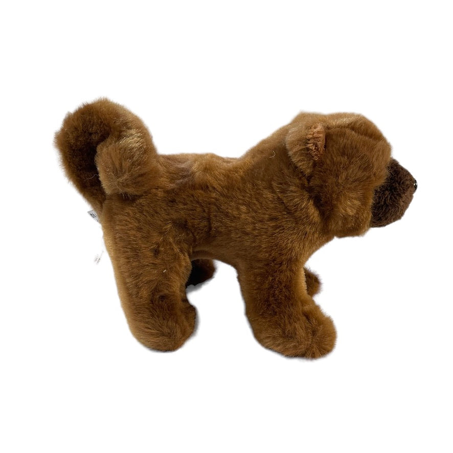 Shar Pei Wrinkles Realistic Stuffed Plush Dog, Glass Eyes, 14" GUC