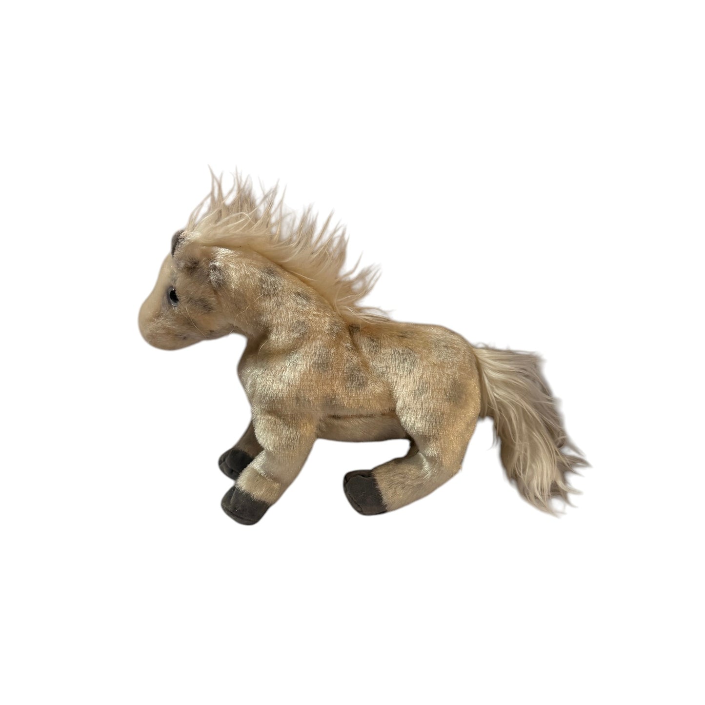 TY Retired Beanie Baby, 'Lightening,' Adorable Cream & Silver Realistic Stuffed Horse Toy in GUC