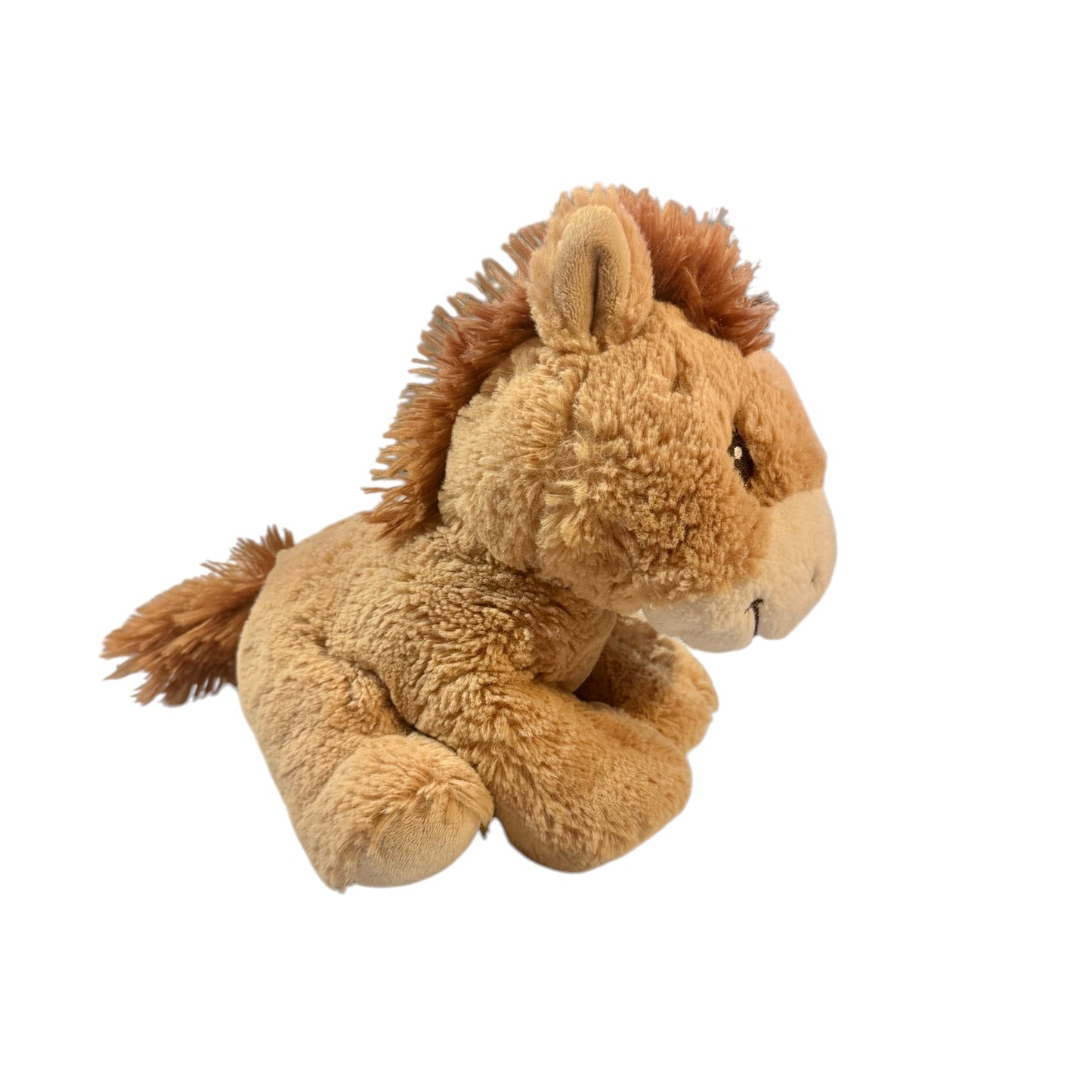 'Apple Jack , Precious Moments Aurora Plush 8" Tan Horse, Brown Mane, Embroidered Eyes Big Smile!