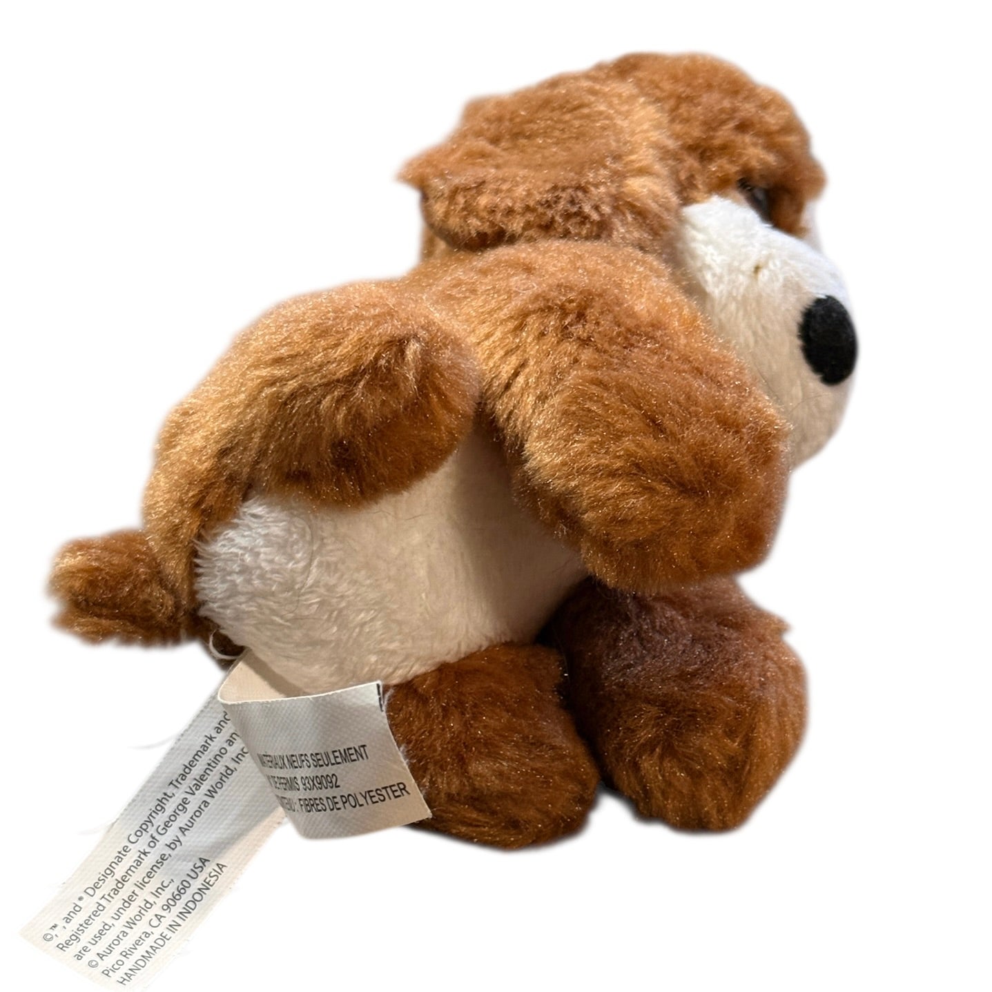 Vintage Aurora Sad Sam 5" Basset Hound Plush, Huge Sad Eyes and Long Silky Ears, in Guc