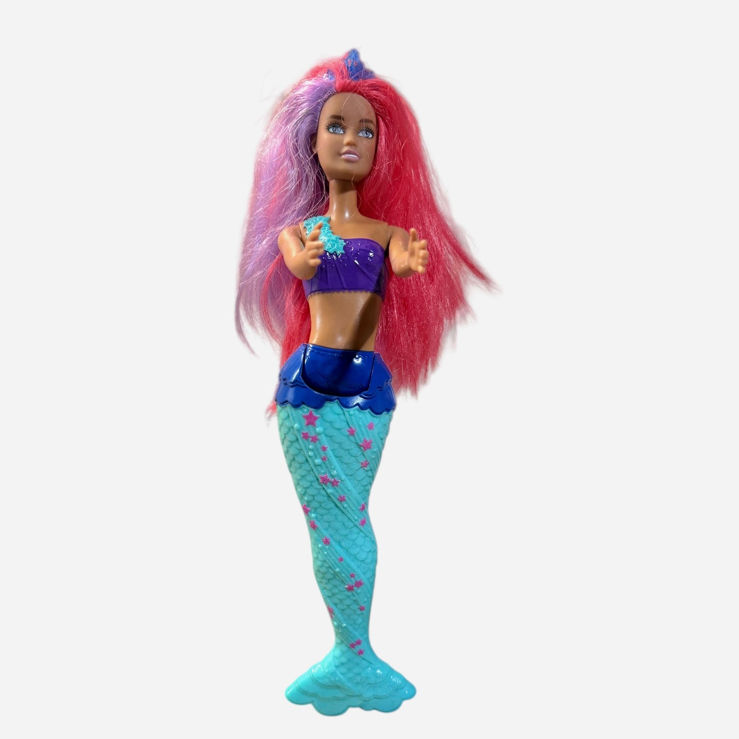 BarbIe Dreamtopia 12" Mermaid Doll in Aqua & Purple with Hot Pink & Lavender Hair with Tiara