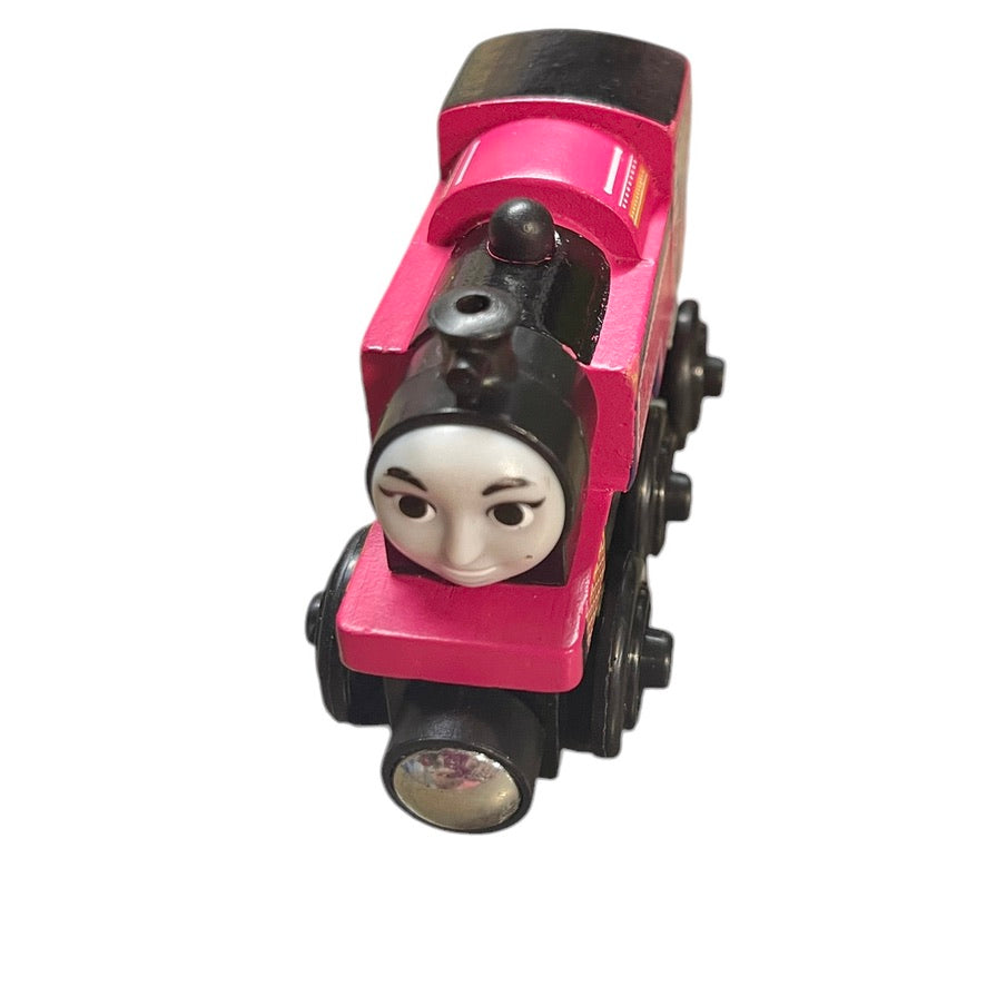 Ashima, Thomas & Friends Pretty Pink Wooden Railway Train Engine in EUC