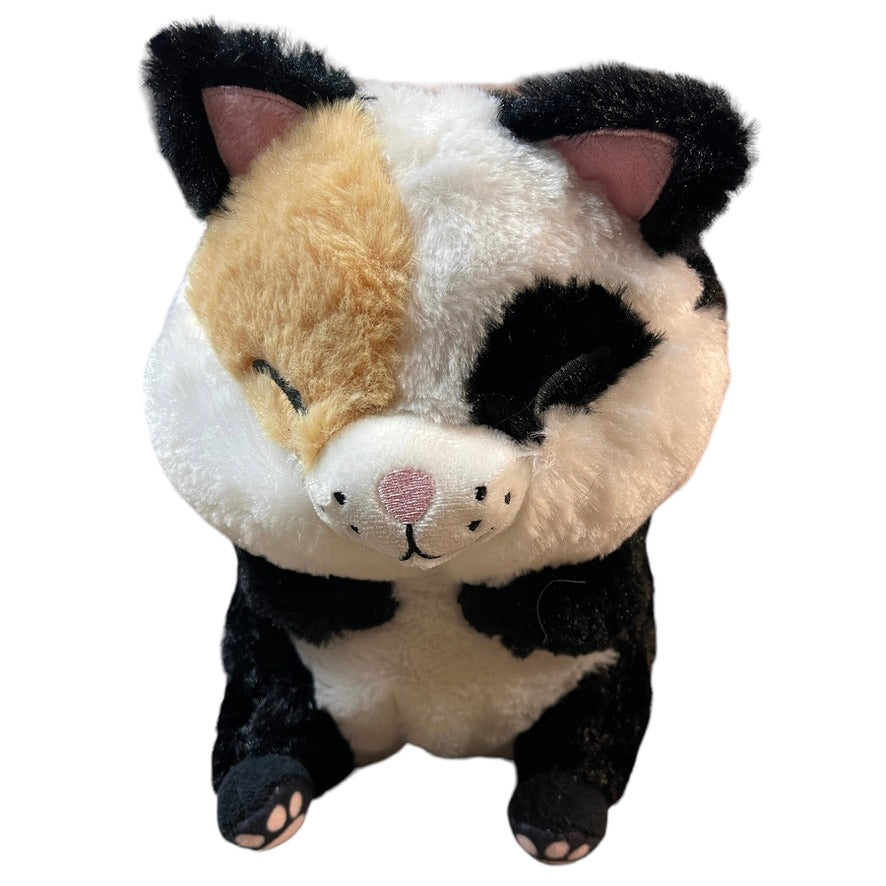 Nanco Belly Buddies Calico Fat Cat Plush Stuffed Animal Toy 9" Preowned in GUC