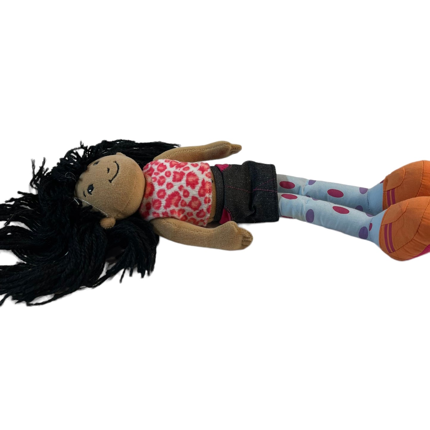 Manhattan Toy, Brown Eyed Groovy Girl Kendra is in a Jazzy Denim & Floral Outfit