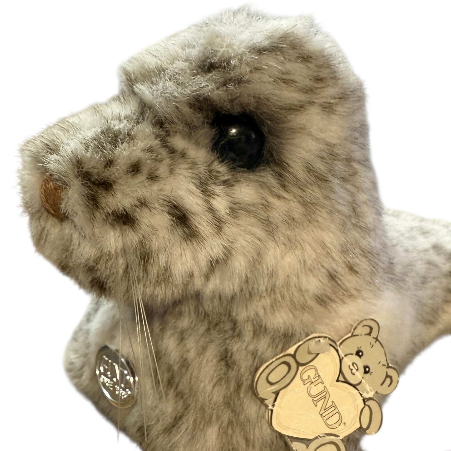 'Scooba', Vintage Gund Collector's Classic Baby Sea Lion Plush Grey & White Spotted Coat EUC