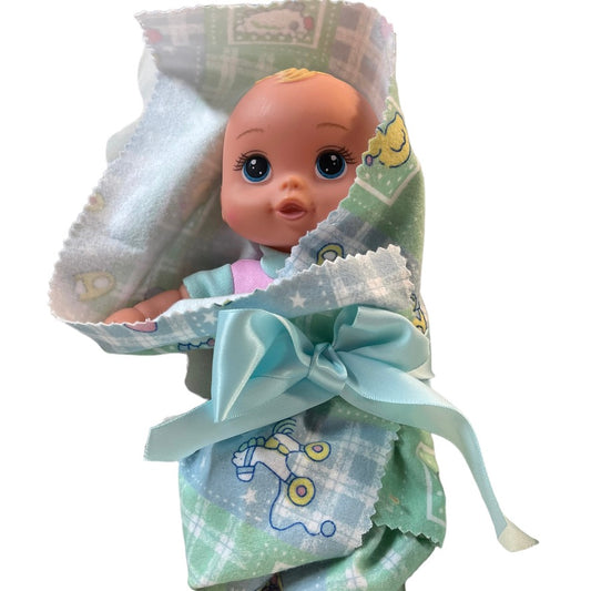 My Sweet Love 8" Baby with Blond Vinyl Hair & Aqua and Pink Clothing with Unicorn Detail