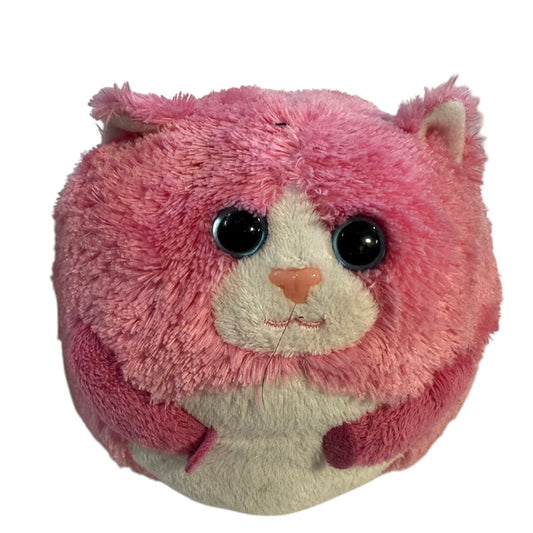 Ty Beanie Ballz, 'Tumbles the Pink Cat', Preowned in Cuddly, Furry Condition!