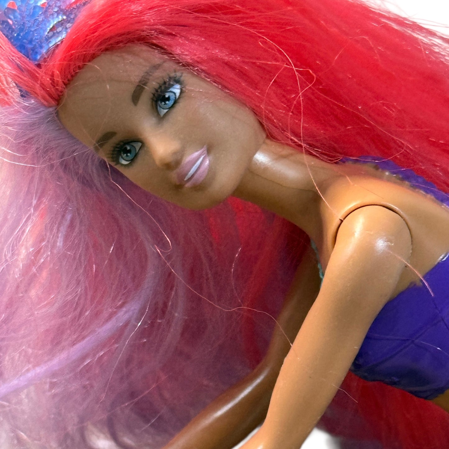 BarbIe Dreamtopia 12" Mermaid Doll in Aqua & Purple with Hot Pink & Lavender Hair with Tiara