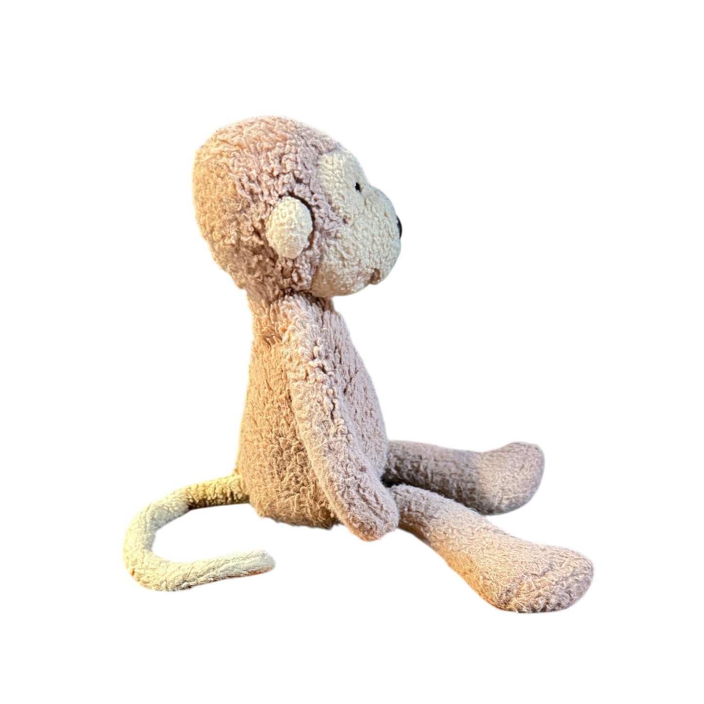 JellyCat London 11" Grey/Beige, Stuffed Animal,  'Mattie Monkey' with a Stretchy Curly Tail!