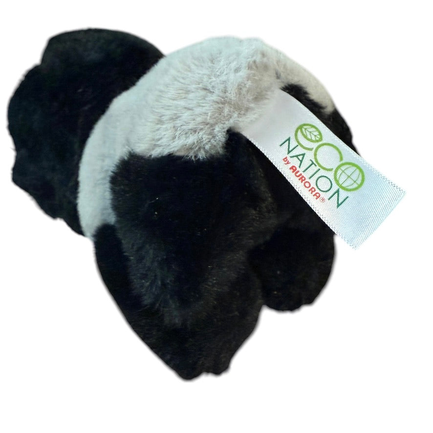 Aurora Mini Black Eco Nation 5" Silverback Gorilla, with Fabric from Recycled Bottles