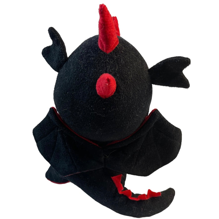 Devilishly Handsome Dragon Black & Red 12" Plush Stuffed Animal Caravan Soft Toys Halloween