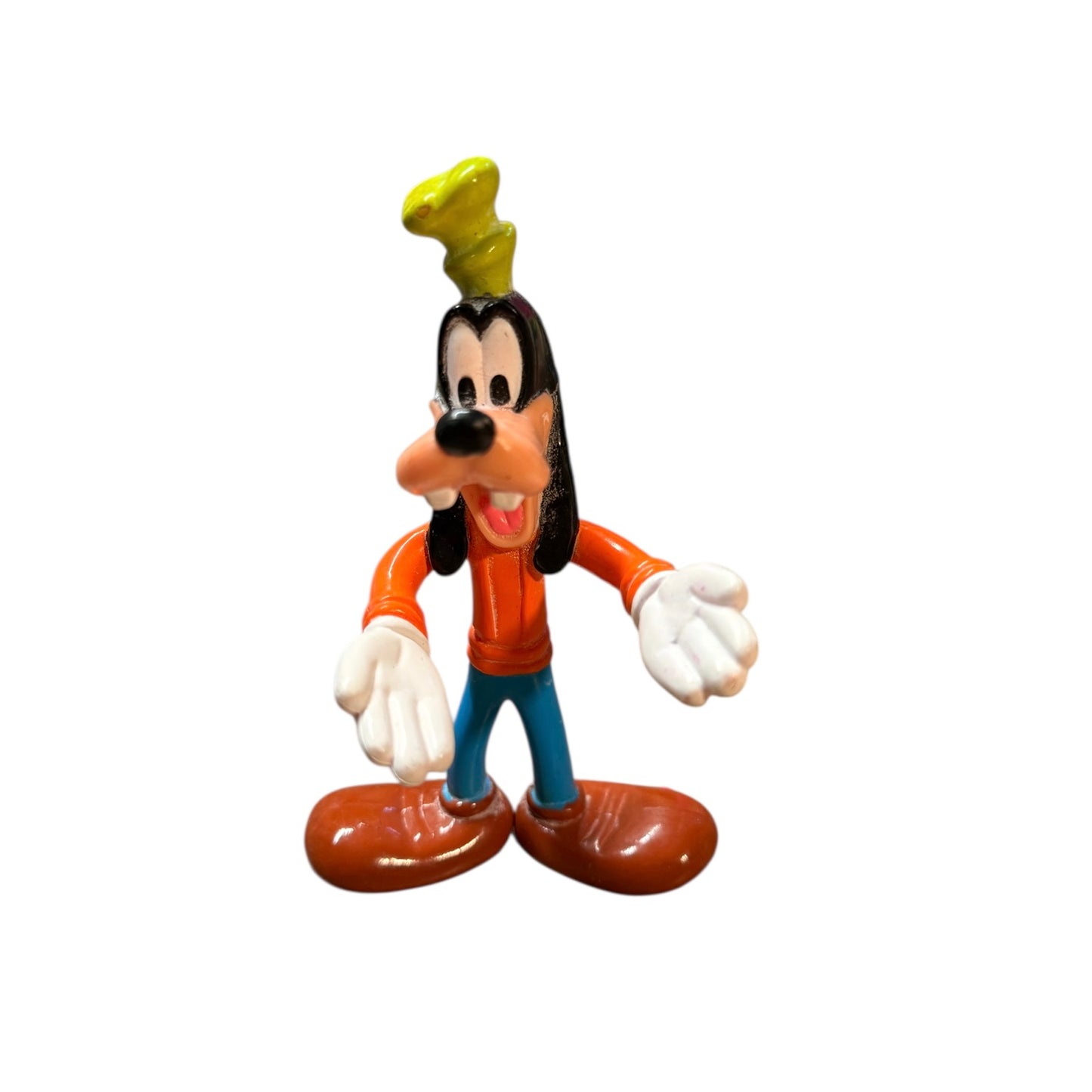Vintage Walt Disney Resort Goofy, 4" Posable Action Figure Toy, Collectible or Cake Topper in GUC
