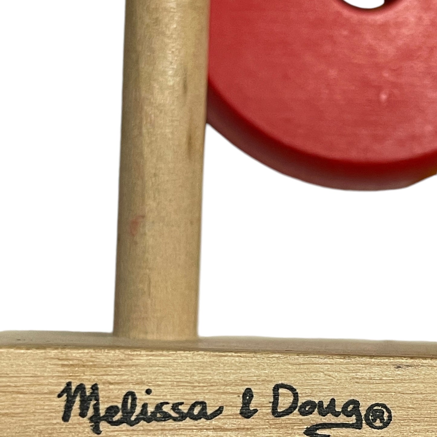 Melissa & Doug Geometric Wooden Stacker, Shape Sorting Toy, Colour/Shape/Size Identification