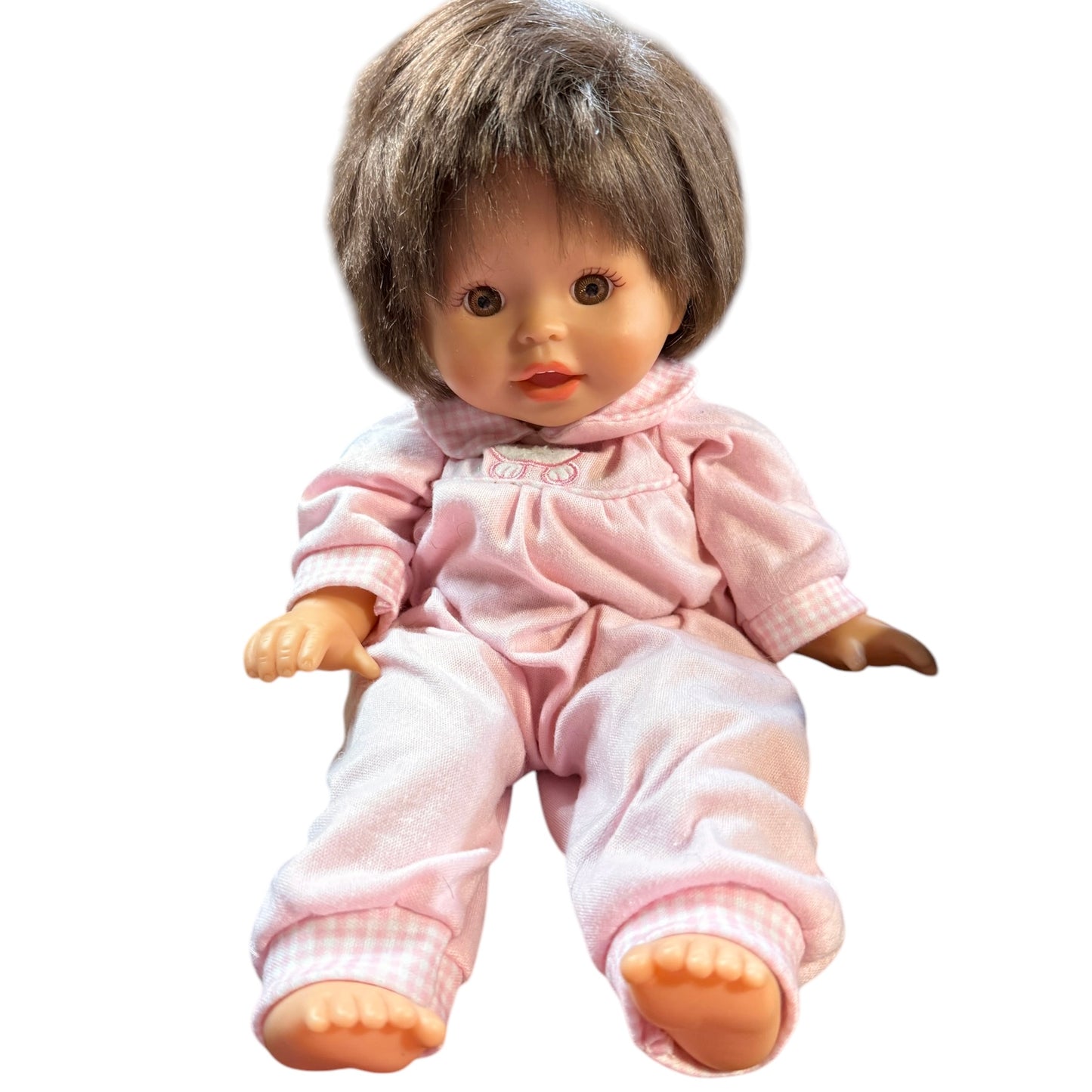 Little Mommy Sweet as Me Mattel Brown Eyed Brunette Baby Doll in Great Preowned Condition