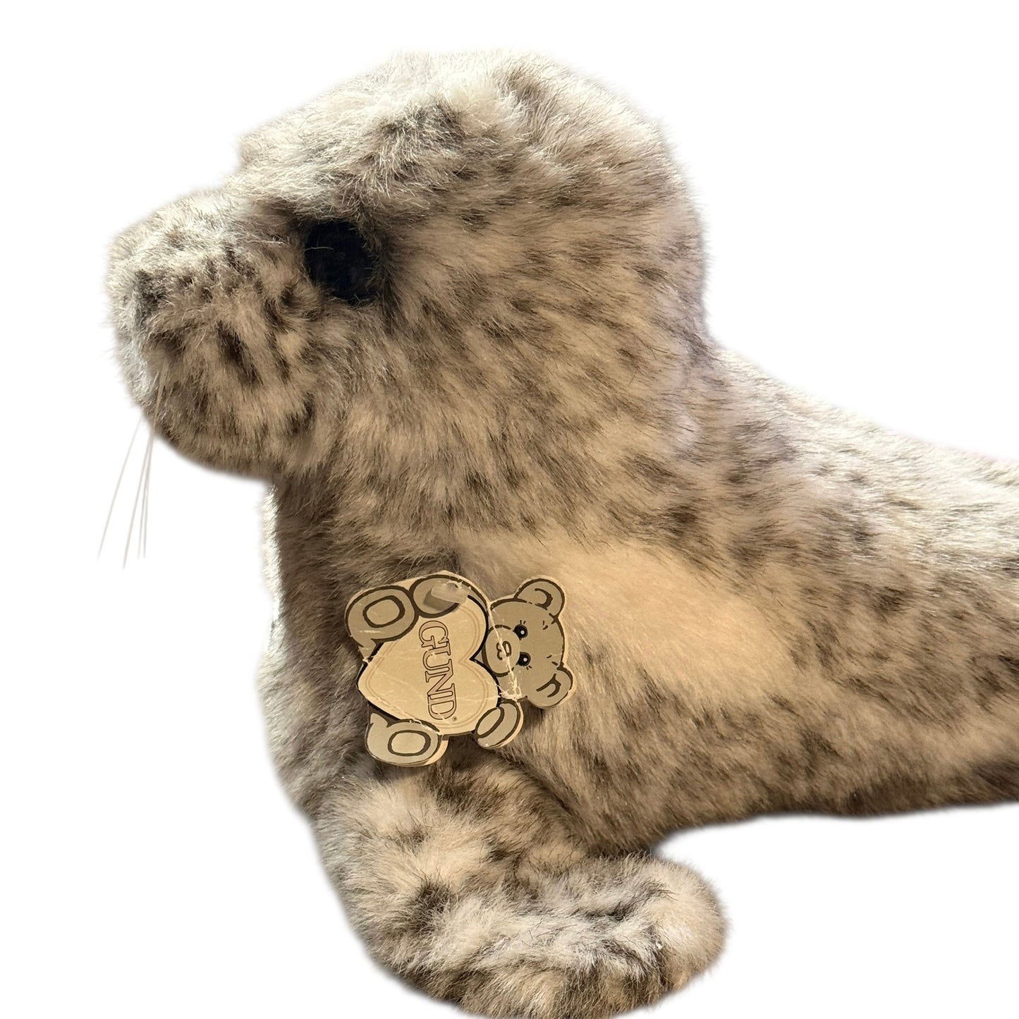 'Scooba', Vintage Gund Collector's Classic Baby Sea Lion Plush Grey & White Spotted Coat EUC