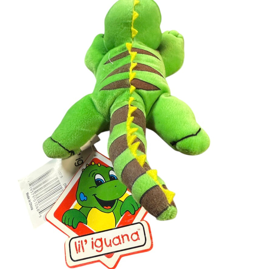 Lil' Iguana Child Safety Mascot Stuffed Green Reptile Plush, Embroidered Eyes, Hand & Tush Tags