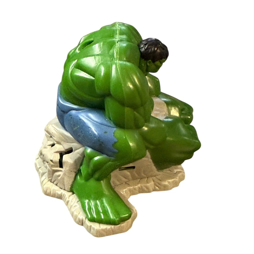 Vintage Burger King Incredible Hulk Movie Mirror Morph Smash Plastic Figure Toy/Cake Topper in GUC