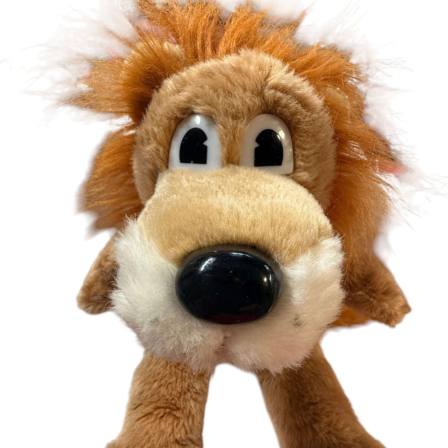 Vintage Ganz 17" Roary the Lion, Chunky Tan Body, White Snout with Black Noise & Freckles!