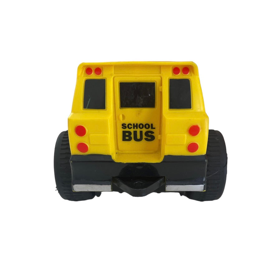 Kid Galaxy KG17153S 6" Squeezable Pull Back Friction School Bus in EUC