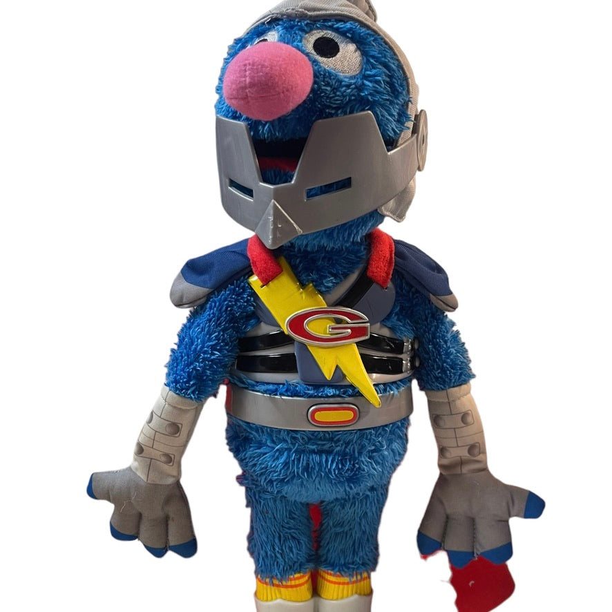 Sesame Street Flying Super Grover 2.0 Hasbro Talking Plush GUC-Working-Hilarious!