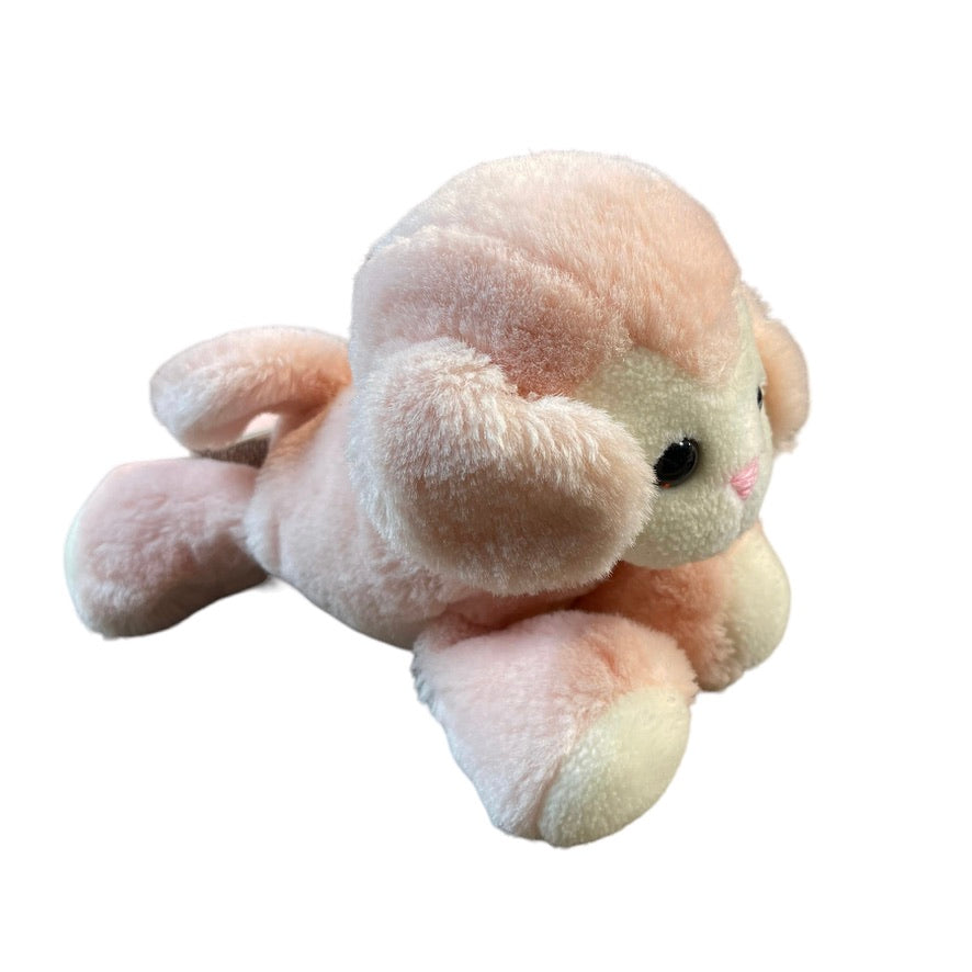 Vintage Gund Pink Lamb Plush Baby Toy Stuffed Animal Soft 1983 EUC