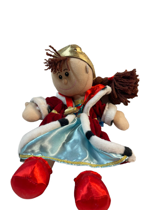 Fiesta Craft Queen Hand Puppet Royally Dressed for Pretend Play Plush Toy EUC