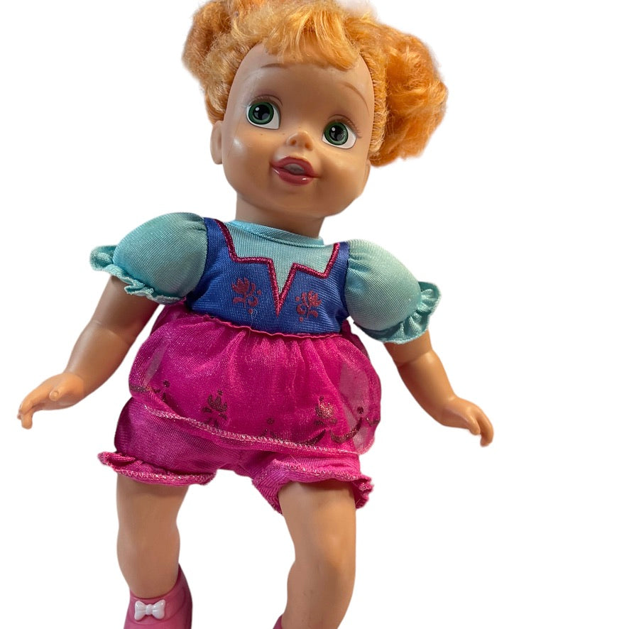 Tollytots, My First Princess 12" Baby Doll, Anna from Frozen, Disney in Original Outfit EUC