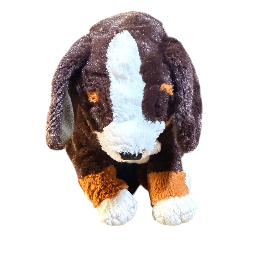 Ikea Hoppig Tri Coloured Bernese Mountain Dog 14” Stuffed Animal Toy Stiched Eyes in EUC