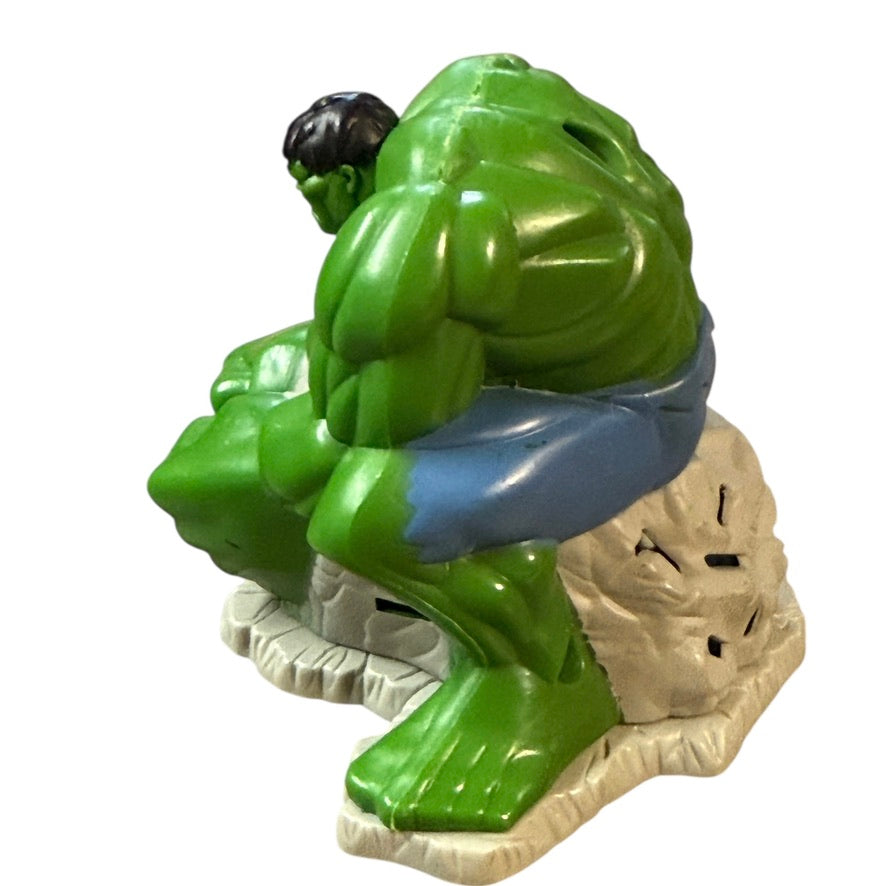 Vintage Burger King Incredible Hulk Movie Mirror Morph Smash Plastic Figure Toy/Cake Topper in GUC