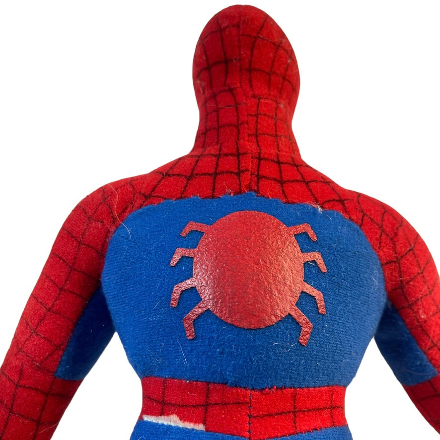 Marvel Spiderman 15" Stuffed Toy with Appliqued Eyes and Classic Spider on Chest GUC