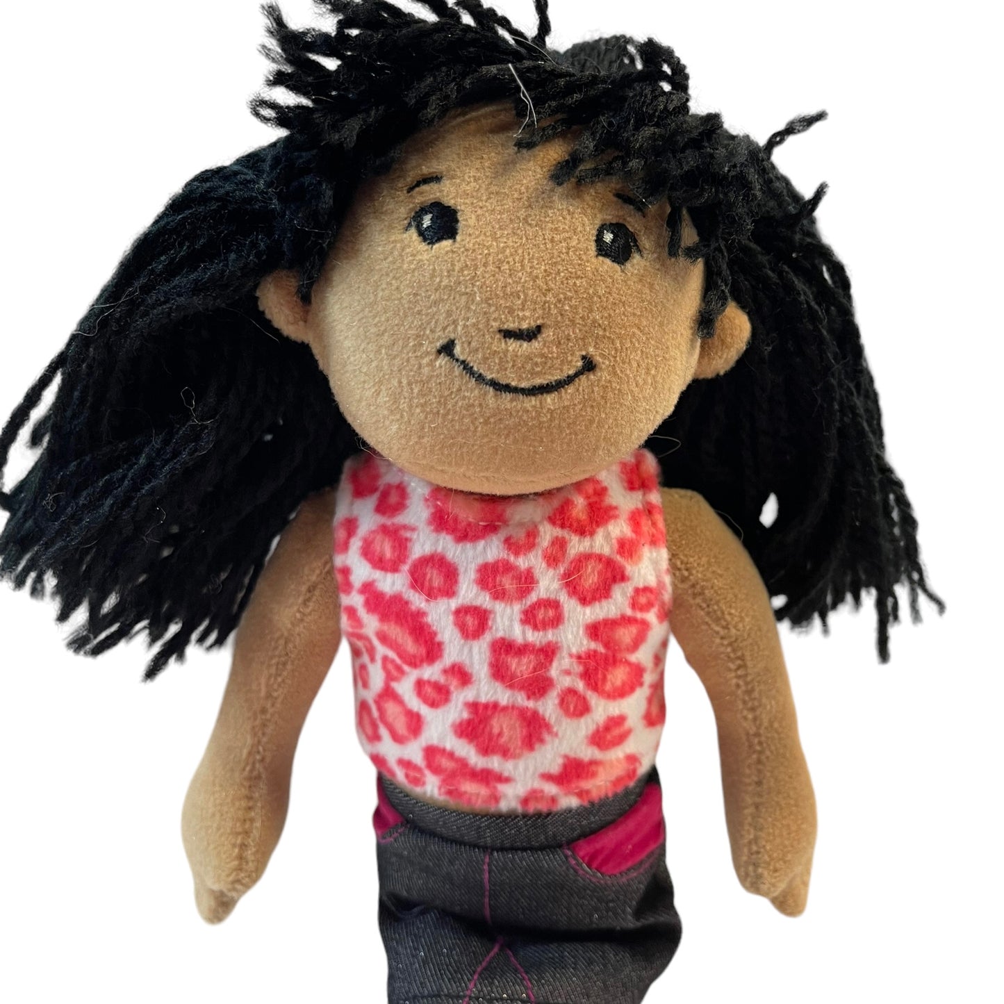 Manhattan Toy, Brown Eyed Groovy Girl Kendra is in a Jazzy Denim & Floral Outfit