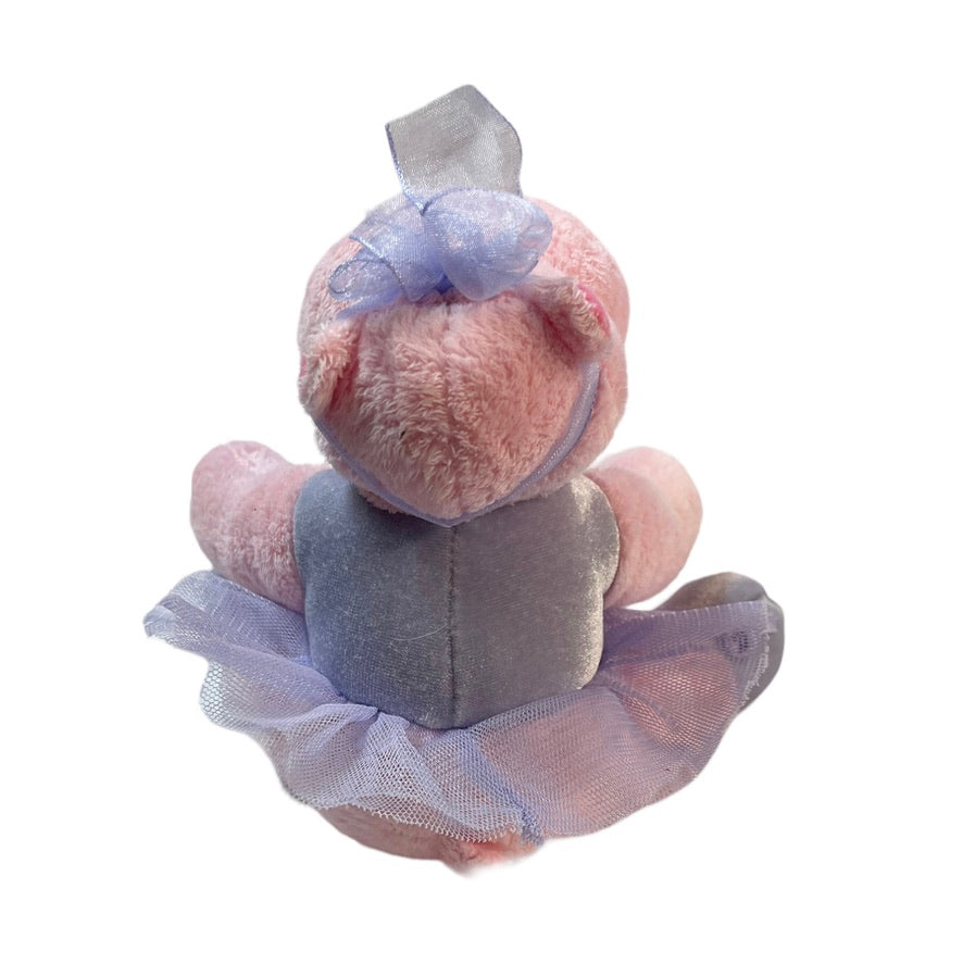 Russ 'Dancing Darly' Pink & Lavender 6" Stuffed Hippo in a Tulle Tutu, Hairbow & Satin Shoes