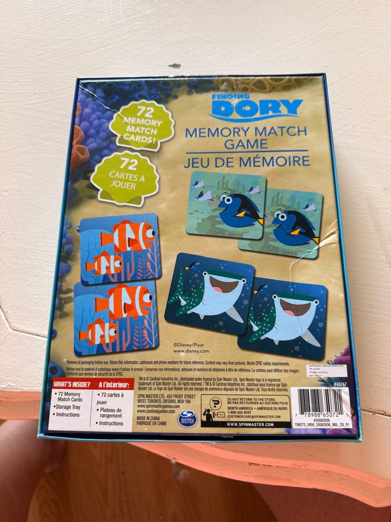 Disney Pixar Finding Dory Memory Match Game, by Spin Master, Ages 3+
