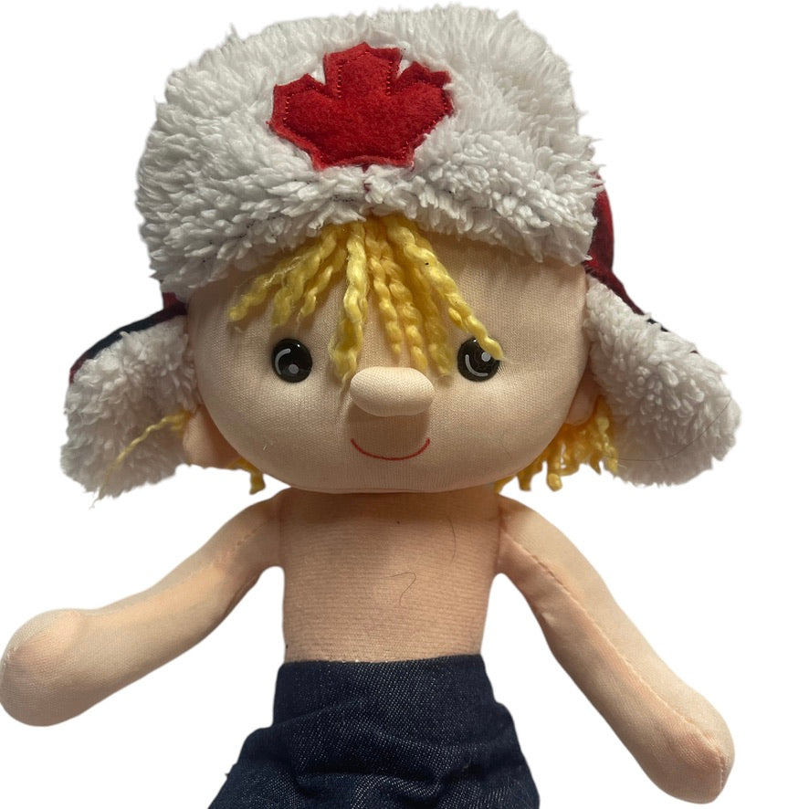 Canadian Outgdoor Girl Kickin's Kids 12" Toy Doll Preowned in EUC with Missing Jacket