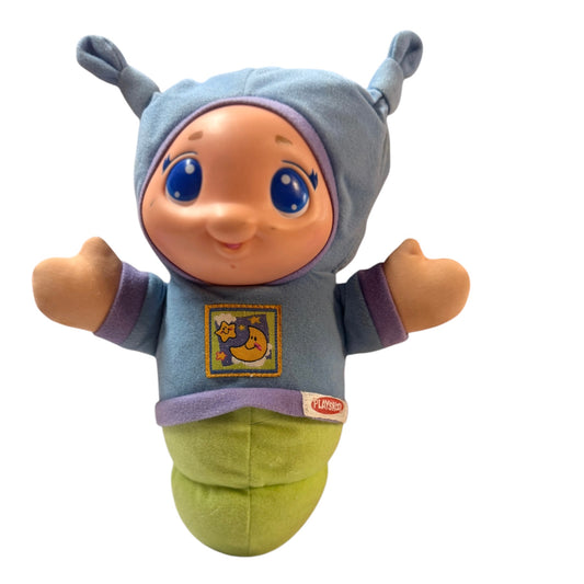 Playskool Hasbro Blue Lullabye GlowWorm Cuddly Musical Nightlight Lovey toy from 2005
