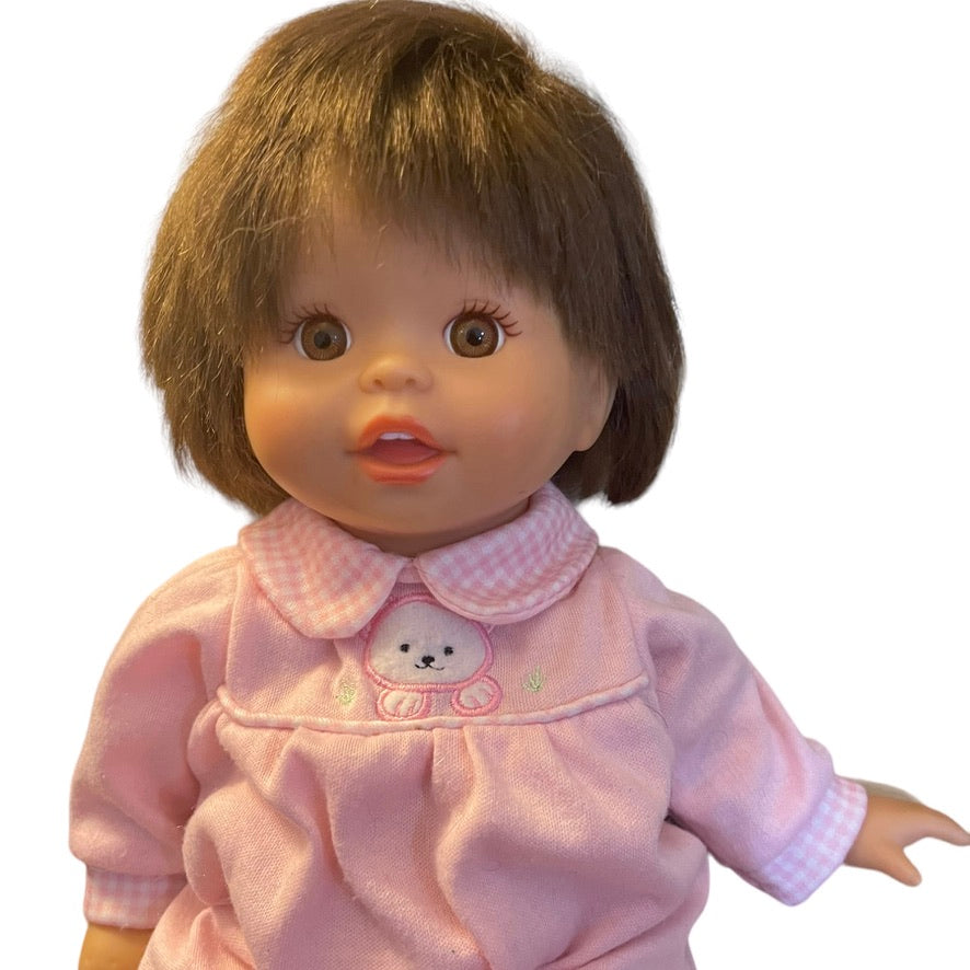 Little Mommy Sweet as Me Mattel Brown Eyed Brunette Baby Doll in Great Preowned Condition