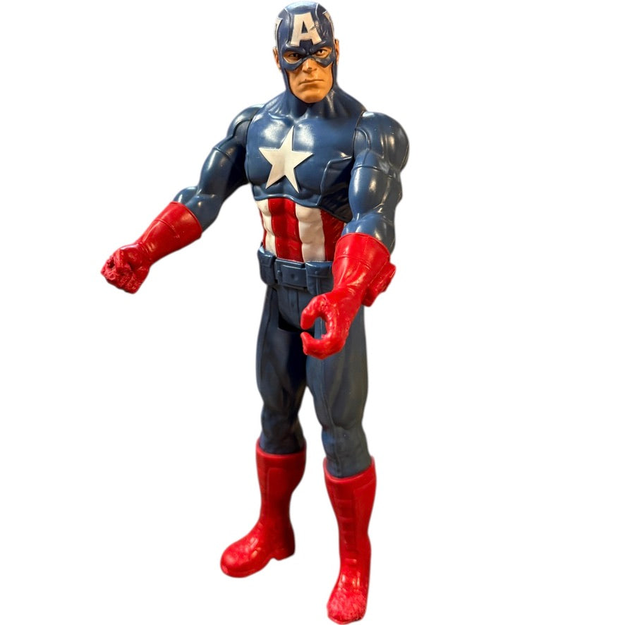 Captain America & Captain Marvel from Marvel Avengers Titan Hero Series 12" Action Figures GUC