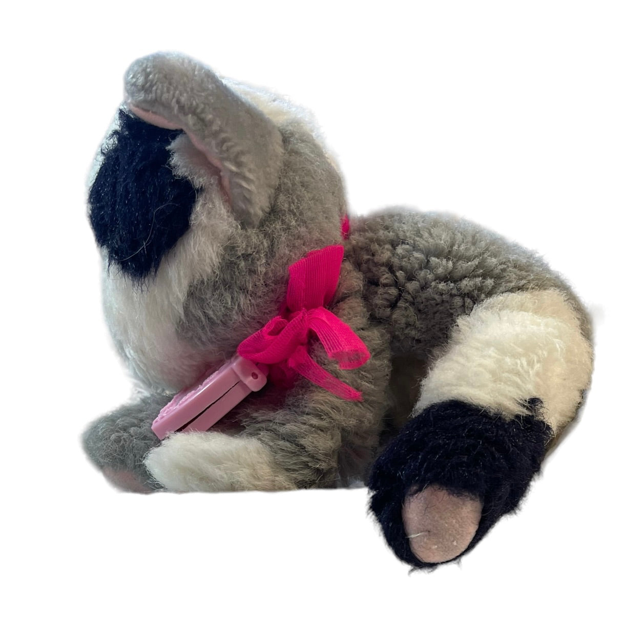 Tyco 1992 Rare & Adorable, Purring Kitty Kitty Kitten with Chiffon Bow and Pink Locket