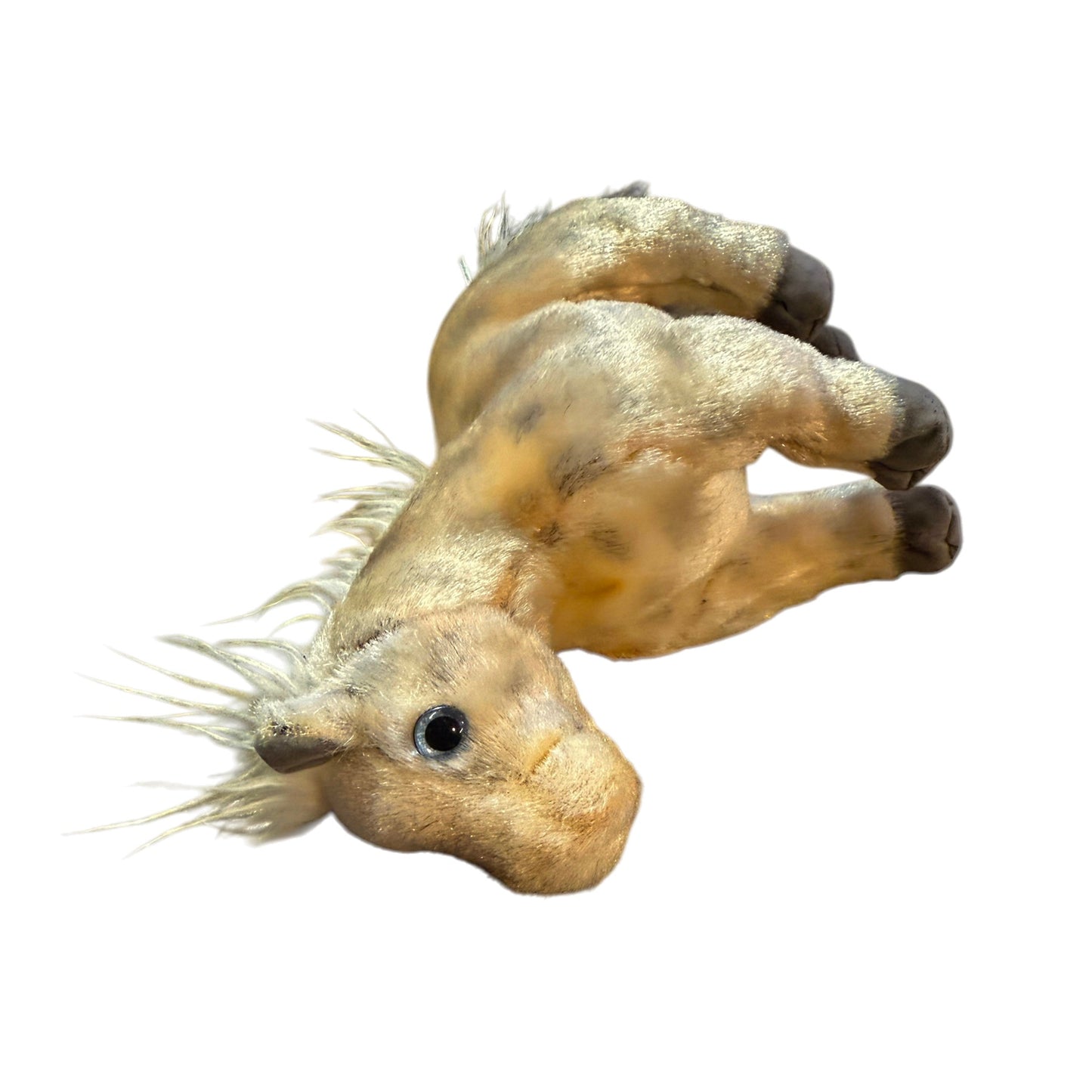 TY Retired Beanie Baby, 'Lightening,' Adorable Cream & Silver Realistic Stuffed Horse Toy in GUC