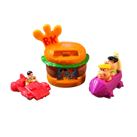 Flintstone Fast Food Memorabilia; Vintage Brontosaurus Burger Drive In & 2 Classic Cars