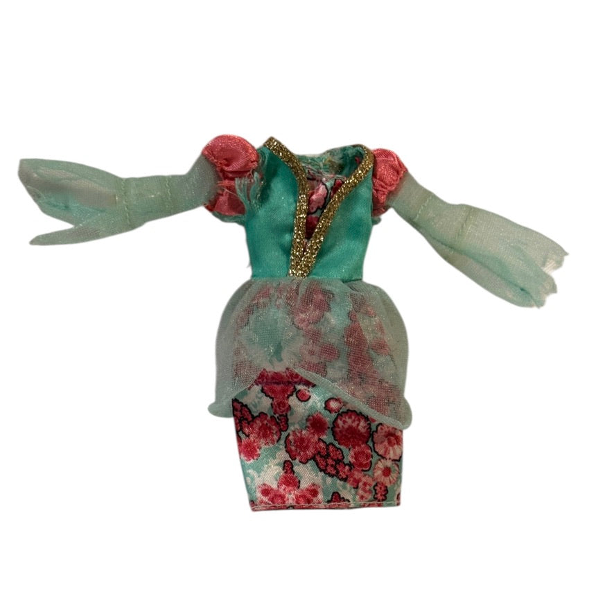 Ever After High Ashlynn Ella Short Dress First Chapter 1st Cinderella Aqua/Rose/Gold Braid