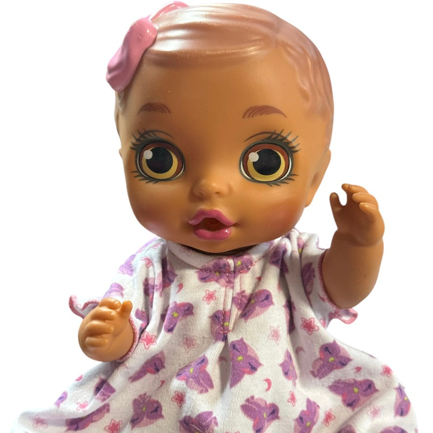 Precious Baby Alive Doll, Drink & Wet All Vinyl/Plastic Medium Skin Tone 12" Posable Original Clothes
