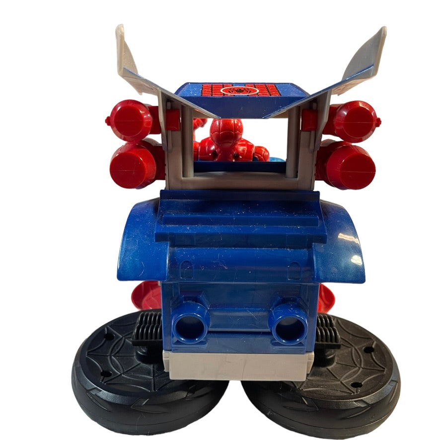 Marvel 2012 Hasbro Spiderman Car & Hovercraft, Wheels Change Position w/Action Figure