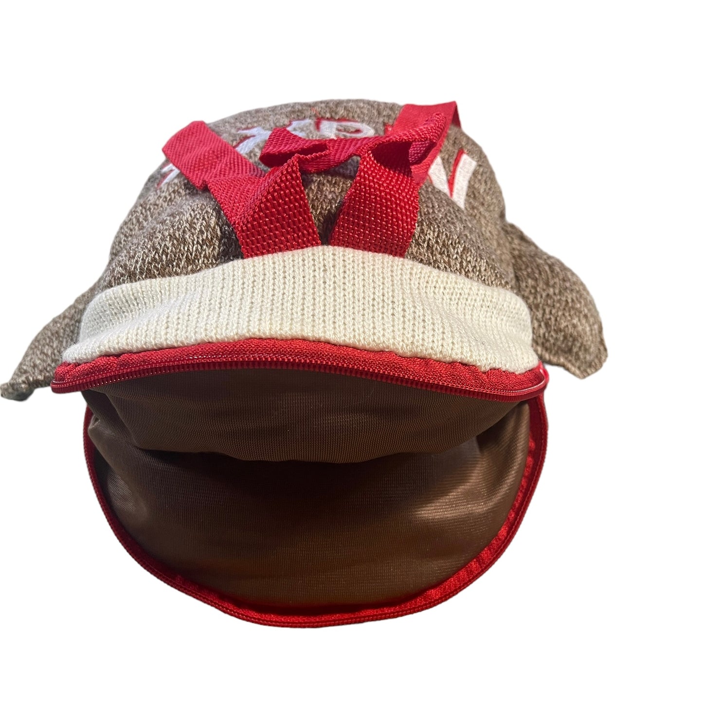 MAXX Classic Zippered SockMonkey Backpack / Pillow Adjustable Straps, Room for Treasures!