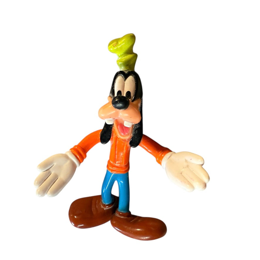 Vintage Walt Disney Resort Goofy, 4" Posable Action Figure Toy, Collectible or Cake Topper in GUC