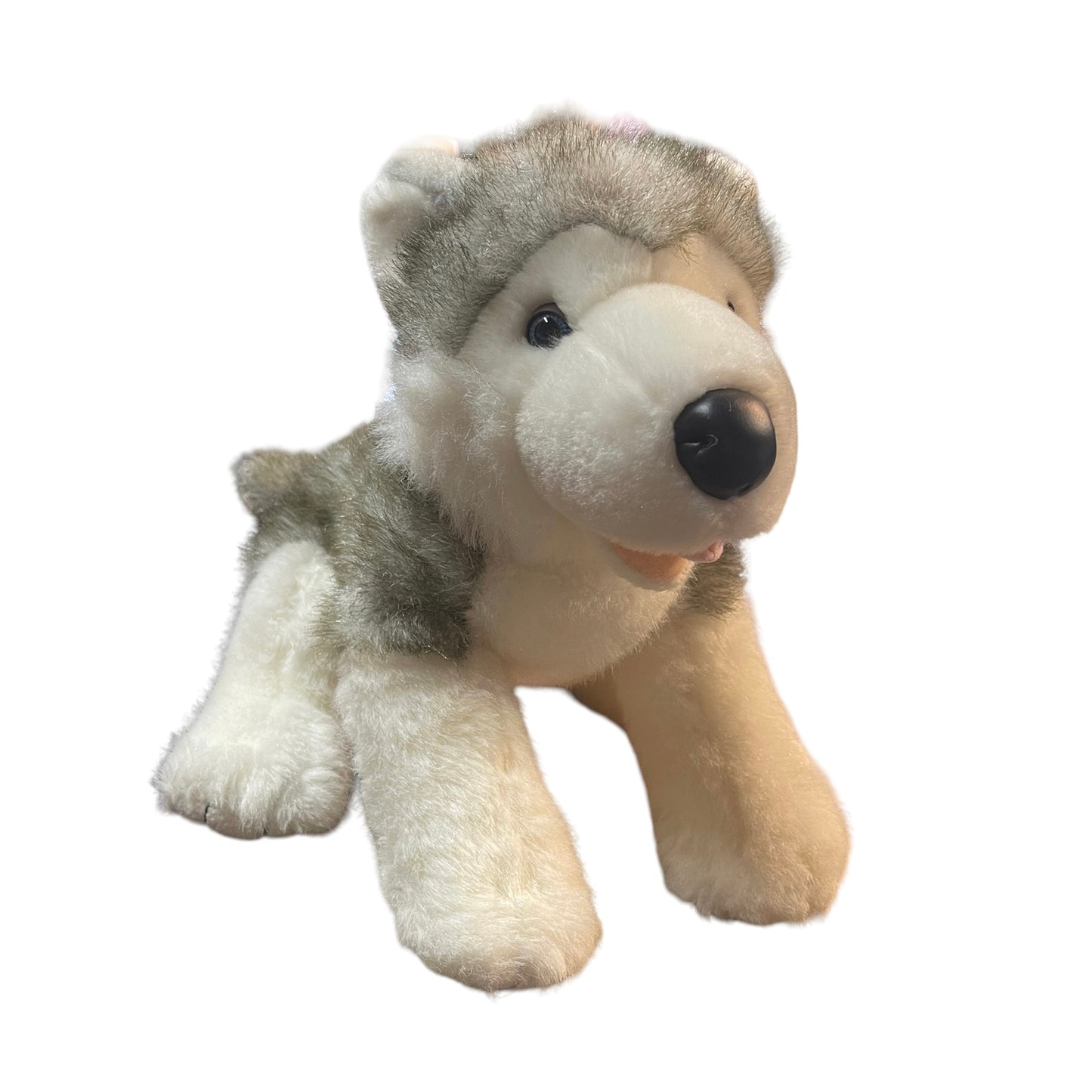 Siberian Husky Blue Eyed BAB Barking/Panting Animated Stuffed Animal Preowned Toy