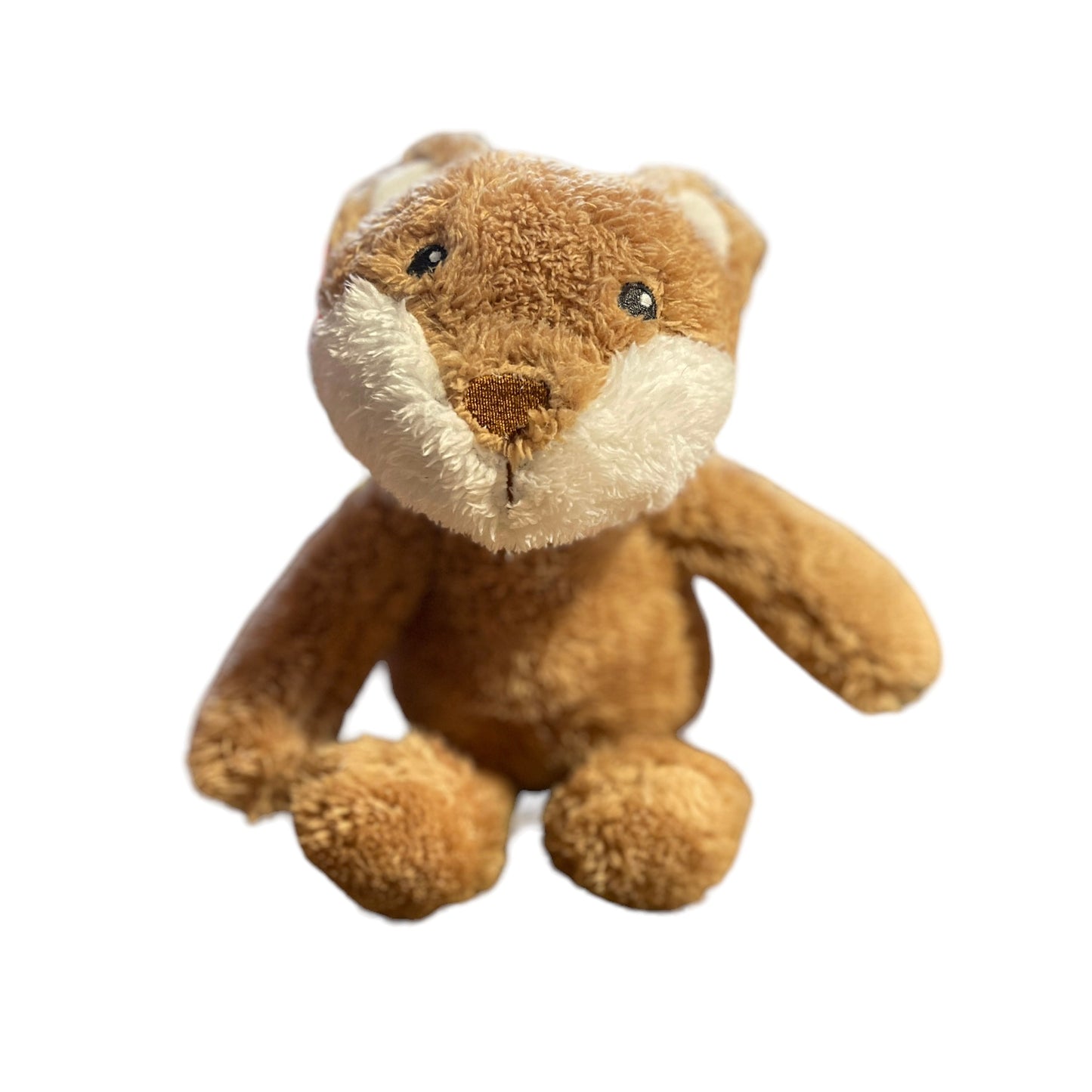 Fox Rattle 10" Plush Stuffed Animal Toy Brown & White with Embroidered Face, So Sweet!