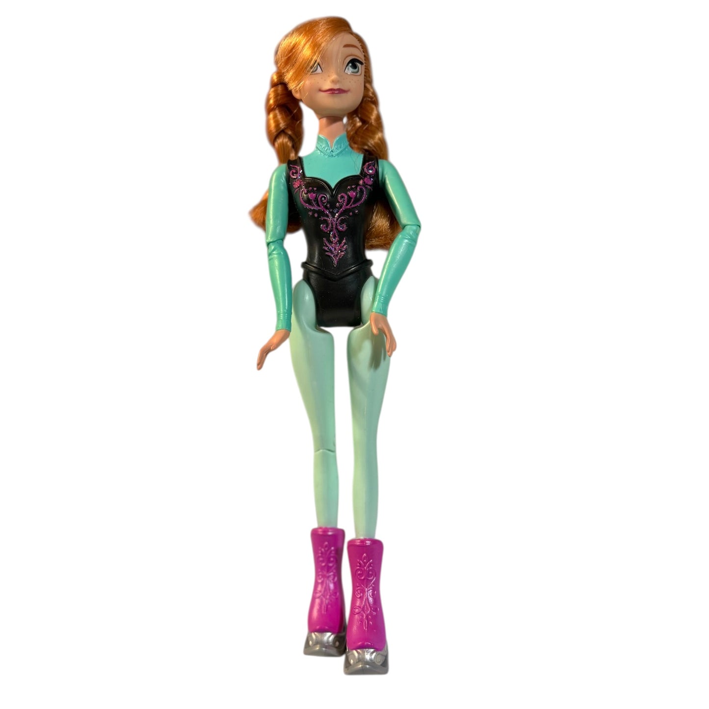 Princess Anna from Frozen 2, Fully Posable in Skating Costume with Skates, Preowned in GUC